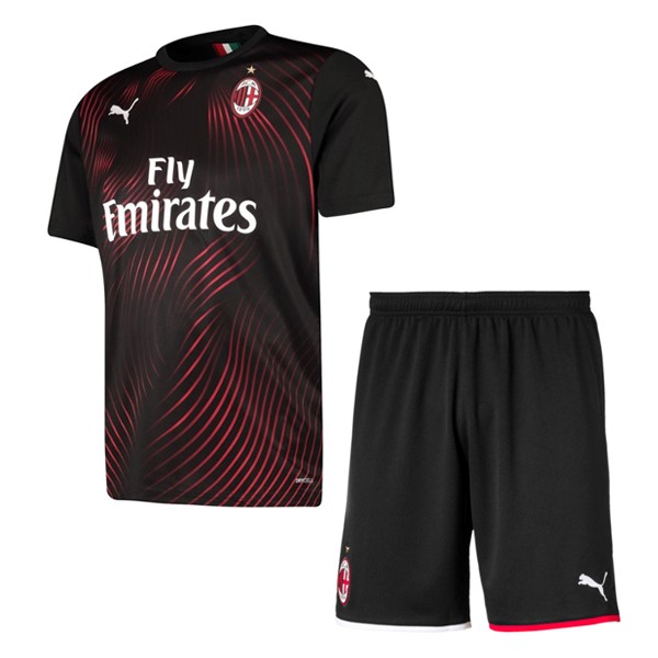 Camiseta AC Milan 3ª Kit Niño 2019 2020 Rojo Negro